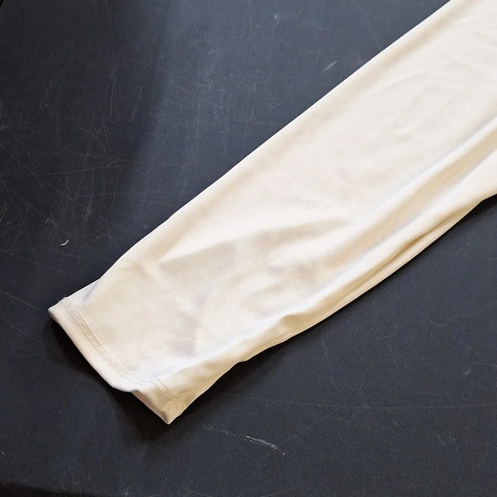 NEW! Long Sleeve Ruched Slim Fit Bodysuit, Cream - A New Day - Picture 7 of 9